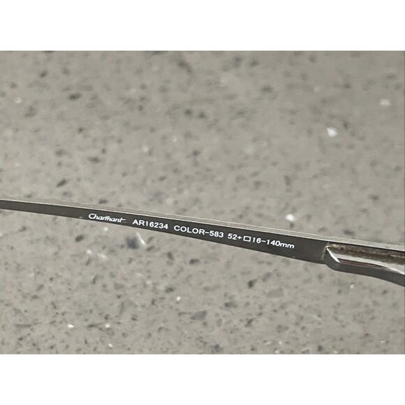 Charmant Aristar AR16234 Col 583 Eyeglasses Frames ONLY Gunmetal Gray 52-16-140 - Picture 5 of 10